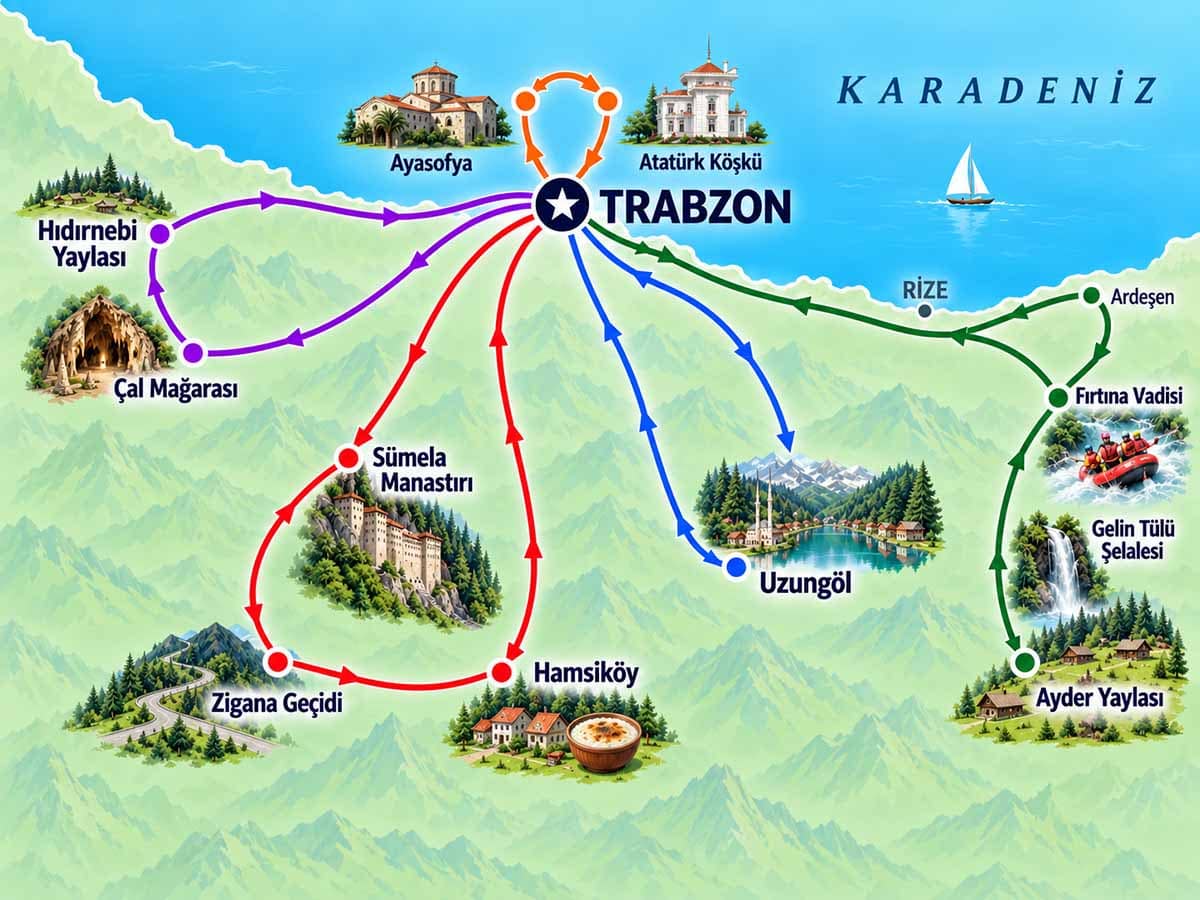 Itinerary map