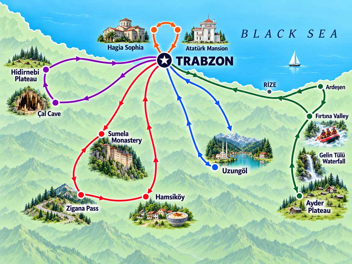 Itinerary map