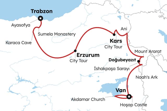 Trabzon to Van: 4-Day Private Eastern Anatolia Tour